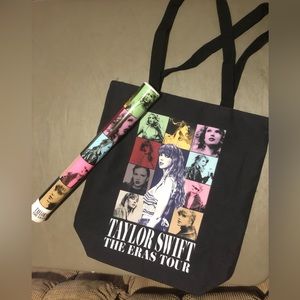 Taylor Swift AMC The Eras Tour film merch tote bag and lighted baton